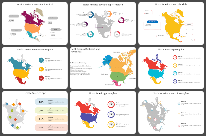 North america map Powerpoint Templates